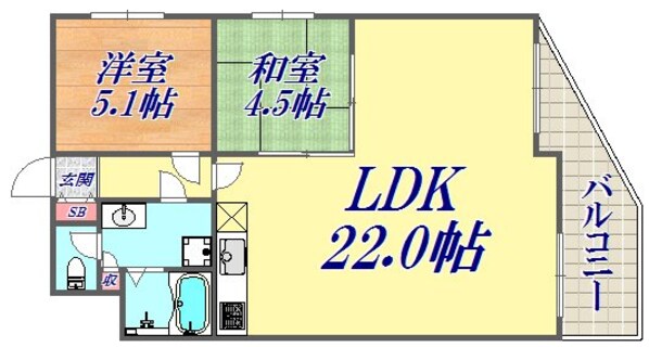 甲南サンシティーの物件間取画像